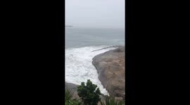 Swimmers Face Dangerous Conditions At Rocky Beach