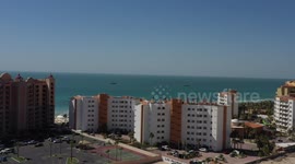 Puerto Peñasco, Sonora Mexico Rocky Point is a tourist and fishing town in Mexico on the Gulf of California. Sandy Beach dunes and tide pools of La Choya Bay, desert and gulf ocean in the Gulf of California