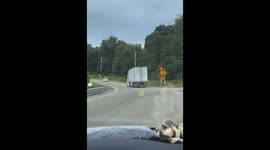 Truck Driver Ignores Low Clearance Warning