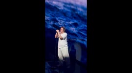 Fans finished Lewis Capaldi's song as the Scottish singer struggled with Tourette's on stage