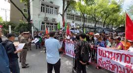 Protesters camp outside Government House in Bangkok