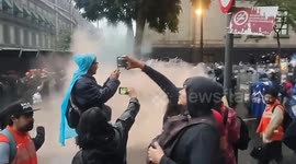 Mexico City police use tear gas against protesters commemorating Tlatelolco Massacre