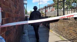 Police cordon off street after boy stabbed to death in Edmonton, North London