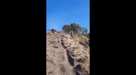 Unstoppable mountain descent: gravity's playground