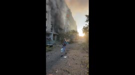 Ukraine conflict: devastating shelling sparks inferno in Avdiivka residential building