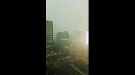 Transformer Blows During Heavy Rain in Mandaluyong