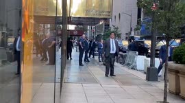 US: Trump Waves At Supporters Outside Trump Hotel After Appearing In NY Court For Civil Trial