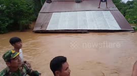 Hundreds of families evacuated as floods hit Cambodia