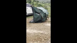 Camping goes wrong as wind overturns tents on Thai mountain