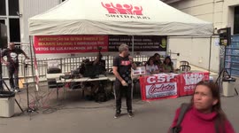 Metro and Railway Unions Members Strike Against Privatization in Sao Paulo, Brazil