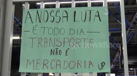 Metro and Railway Unions Go On Unified Strike Against Privatization in Sao Paulo, Brazil