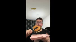 Scared man with phobia of touching food uses tongs to eat everything...including SOUP Part 1/3