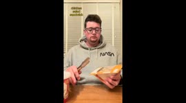 Scared man with phobia of touching food uses tongs to eat everything...including SOUP Part 2/3