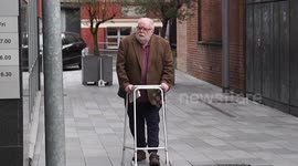Paul Flowers Arrives at Court for Fraud Trial in Manchester, UK