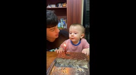 Brother Gets Distracted During Birthday Candle Blow Out