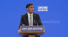 Sunak announces crackdown on smoking during Tory Conference speech in Manchester, UK