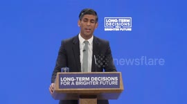 Sunak says Britain is not a racist country in party conference speech in Manchester, UK
