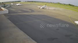Private jet crashes into hangar killing pilot and worker at airport in Brazil