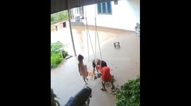 Child's act of kindness: Boy comforts crying sister after dumbbell mishap