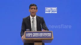 Sunak's speech at Conservative Party conference in Manchester, UK