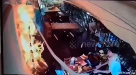 Chinese woman ignites decorations in hotpot restaurant, instantly sparks massive blaze