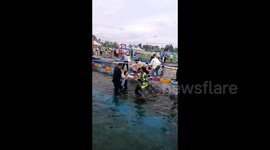 Woman banned from park after violently shaking children off bridge in China