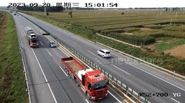 Flying plank strikes three cars after falling off truck on Chinese highway