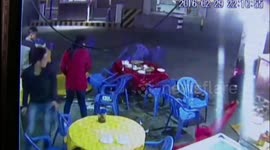 Out of control car plows into restaurant