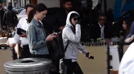 Kourtney Kardashian gets mobbed in Beverly Hills
