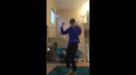 Dancer's little sister pulls off brilliant video bomb