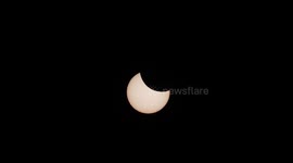 Footage of last night's partial solar eclipse over Singapore