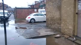 Minor flooding in Hoxton