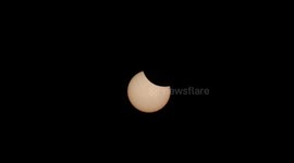 Footage of last night's partial solar eclipse over Singapore