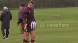 SIX NATIONS: Dan Biggar training with Wales Rugby Team