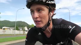CYCLIST NEARLY HIT BY A CAR