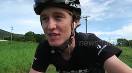 Cyclist nearly gets hit by car, then talks viewers through the experience