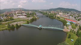 Drone Flight Over Edmundston New Brunswick Canada
