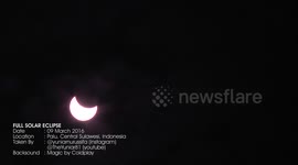 Total Solar Eclipse 9 March 2016, in Palu, Central Sulawesi, Indonesia