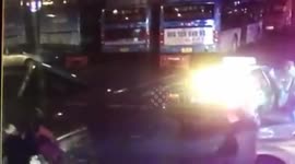 Bus drops into a 20 square meters' hole