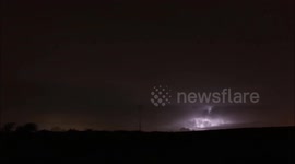 Massive thunderstorm lights sky's up over Donegal, Ireland