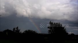RAINBOW IN MOTION OVER BALLYSHANNON CO.DONEGAL IRELAND