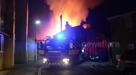 Fire Destroys Shanklin Derelict Building