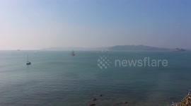 The tall ship PHOENIX has arrived in to plymouth Devon Uk