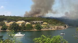 Fire break out at North head manly