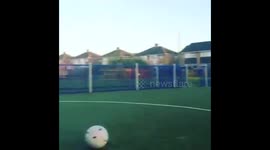 Funny football hit to the face