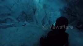An amazing ice cave in Iceland