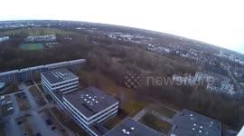 Drone Crash (Pedestrian near hit)