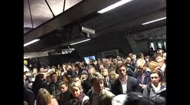 Major overcrowding on Waterloo Tube platform