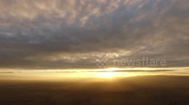 Beautiful sunset over the Sperrin Mountains in Northern Ireland