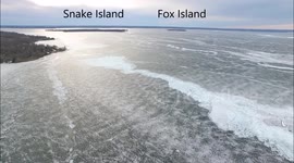 Dramatic Drone Footage of Snake and Fox Islands Within Semi-frozen Lake Simcoe in Canada | Part II
